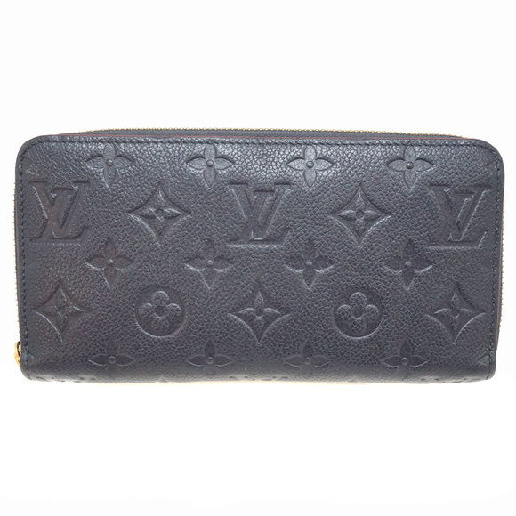 Louis Vuitton Marine Navy Empreinte Rouge Long Zippy Wallet Blue - Picture 1 of 6